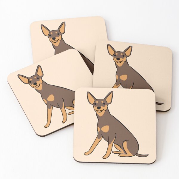 Item preview, Miniature pinscher dog cute illustration  designed and sold by Yarafantasyart.