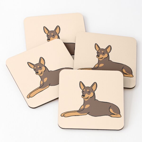 Item preview, Miniature pinscher dog cute illustration  designed and sold by Yarafantasyart.