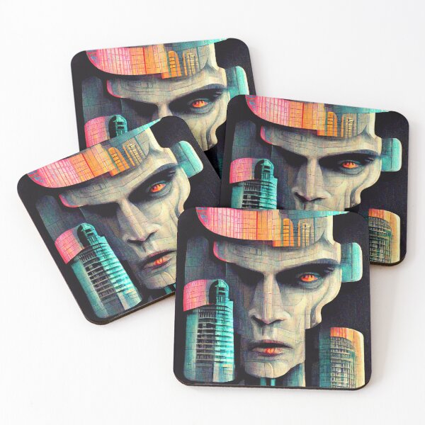 Item preview, surreal cyber face - cubism  designed and sold by Gaviani Design Studio.