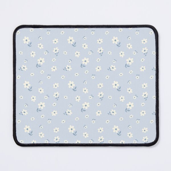 Item preview, DITSY PRAIRIE VINTAGE RETRO FLORALS AND FLOWERS PASTEL BLUE AESTHETIC CREAM BABY BLUE designed and sold by blomastudios.