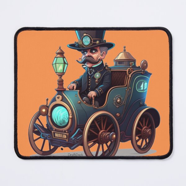 Item preview, Police in his old futuristic car designed and sold by DraftDuck.