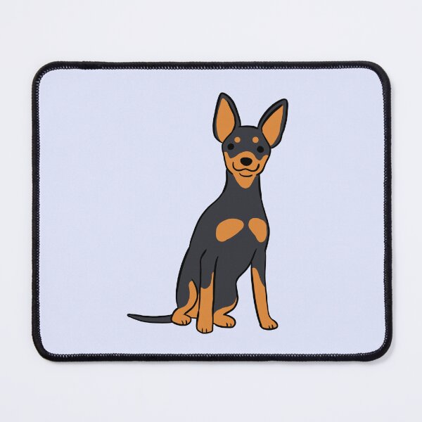 Item preview, Miniature pinscher dog cute illustration designed and sold by Yarafantasyart.