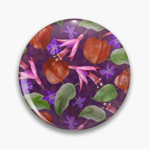 Item preview, Flowers Garden Fuchsia Physalis  Seamless Pattern Design  designed and sold by Tina Veenstra.
