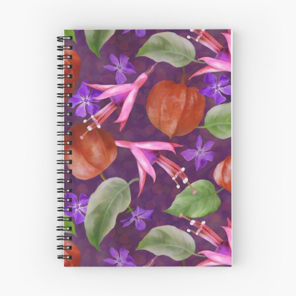 Item preview, Flowers Garden Fuchsia Physalis  Seamless Pattern Design  designed and sold by Tina Veenstra.