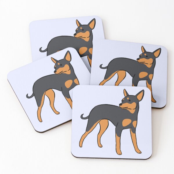 Item preview, Miniature pinscher dog cute illustration  designed and sold by Yarafantasyart.