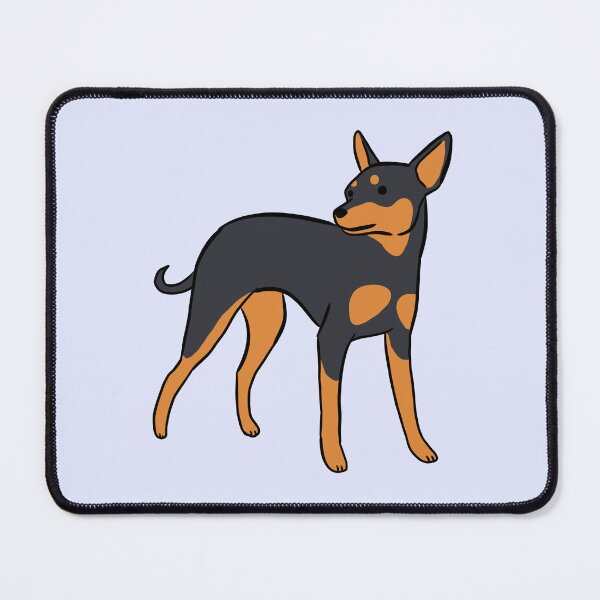 Item preview, Miniature pinscher dog cute illustration designed and sold by Yarafantasyart.