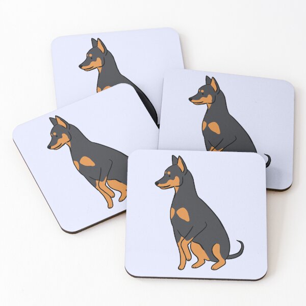 Item preview, Miniature pinscher dog cute illustration  designed and sold by Yarafantasyart.