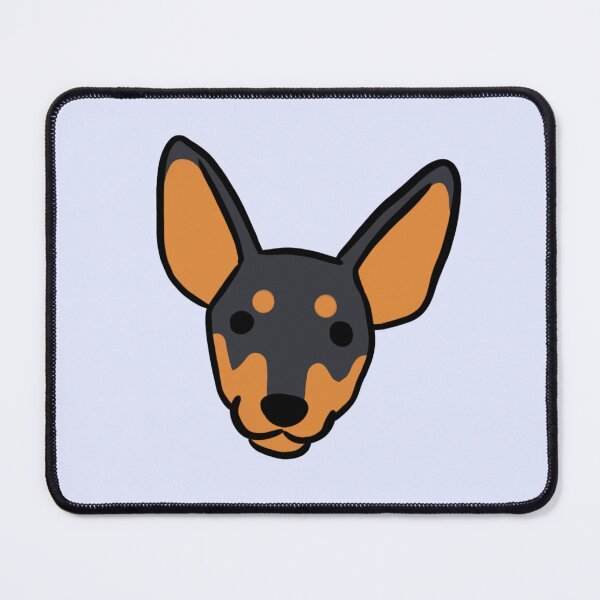 Item preview, Miniature pinscher dog cute illustration designed and sold by Yarafantasyart.