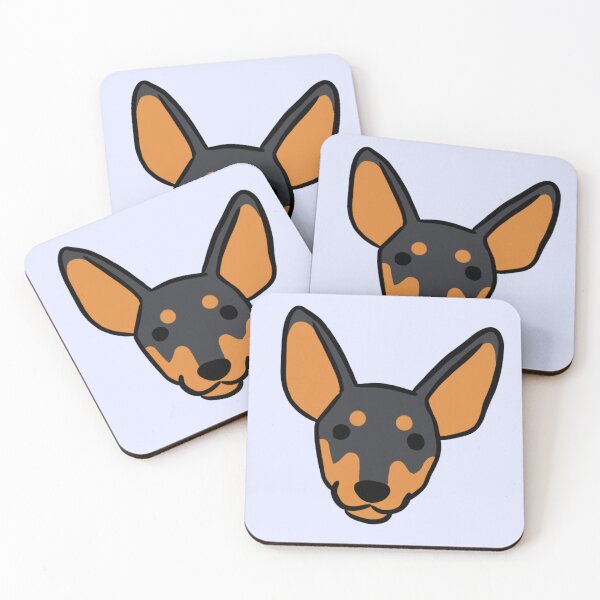 Item preview, Miniature pinscher dog cute illustration  designed and sold by Yarafantasyart.