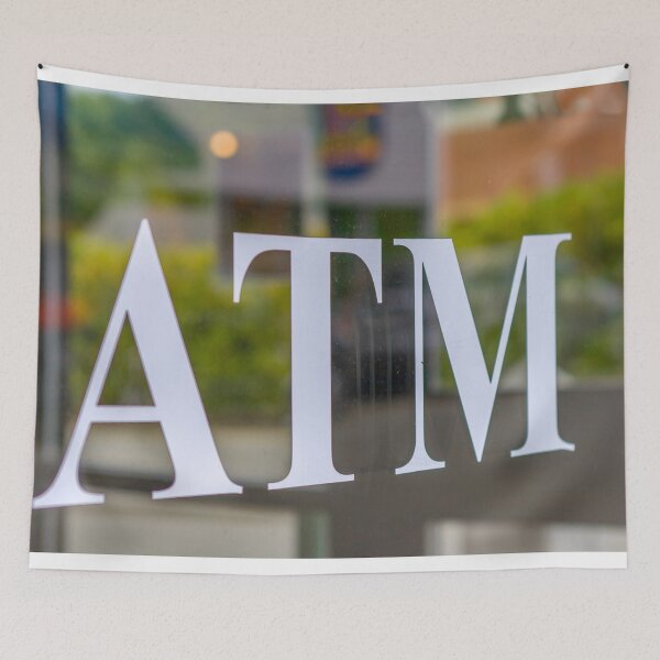 Item preview, ATM sign on window designed and sold by Photopat.