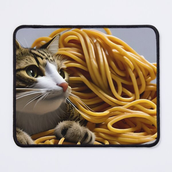Item preview, Cat eating spaghetti designed and sold by doomwalker2010.