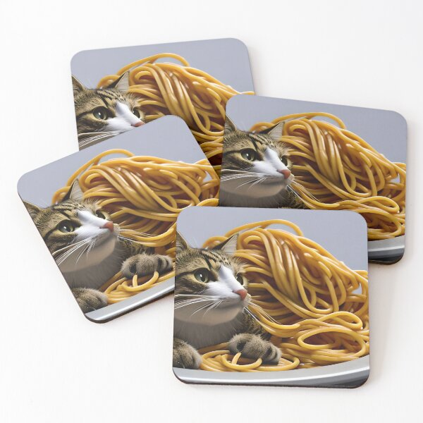 Item preview, Cat eating spaghetti designed and sold by doomwalker2010.