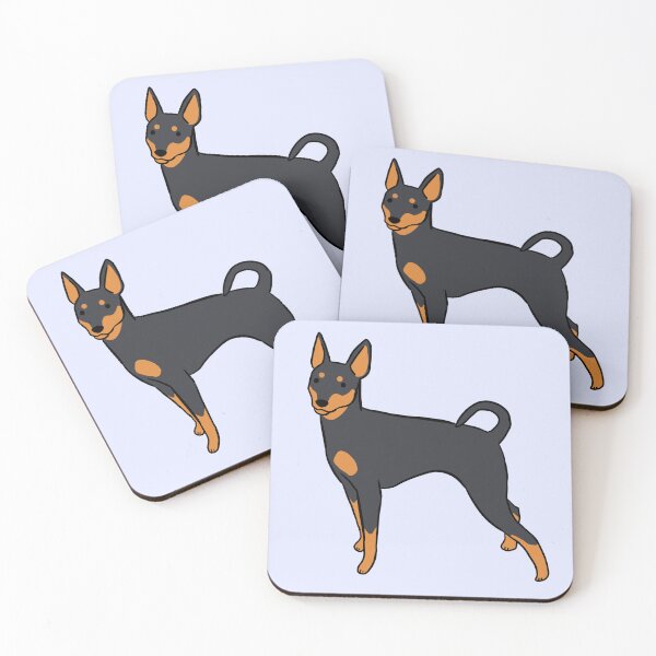 Item preview, Miniature pinscher dog cute illustration  designed and sold by Yarafantasyart.