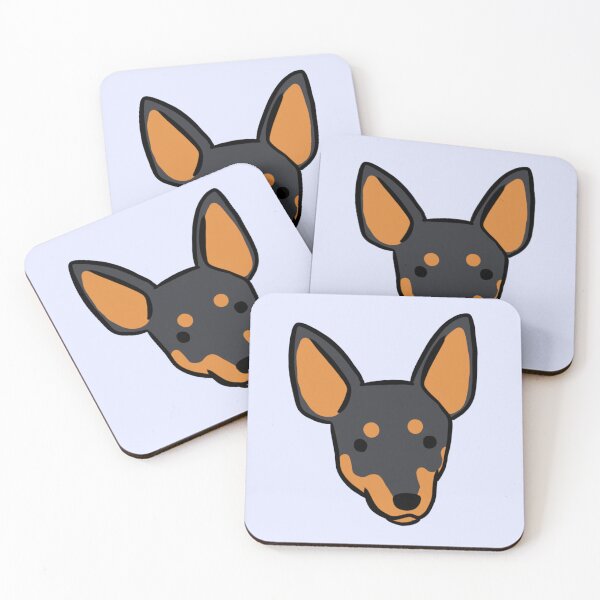 Item preview, Miniature pinscher dog cute illustration  designed and sold by Yarafantasyart.
