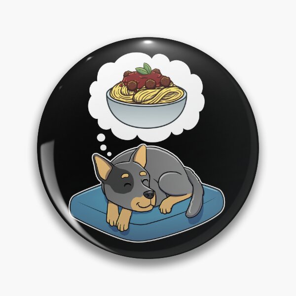 Artikelvorschau, Australian Cattle Dog dreaming about Spaghetti Meatballs entworfen und verkauft von DoggieDelights.