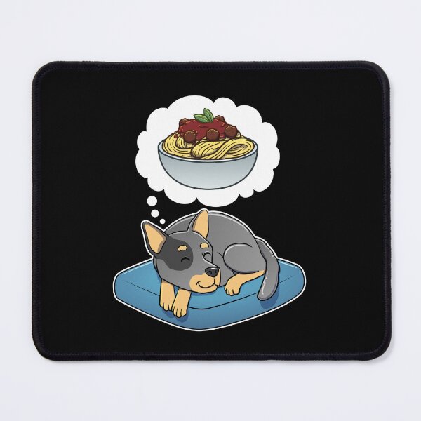 Item preview, Australian Cattle Dog dreaming about Spaghetti Meatballs designed and sold by DoggieDelights.