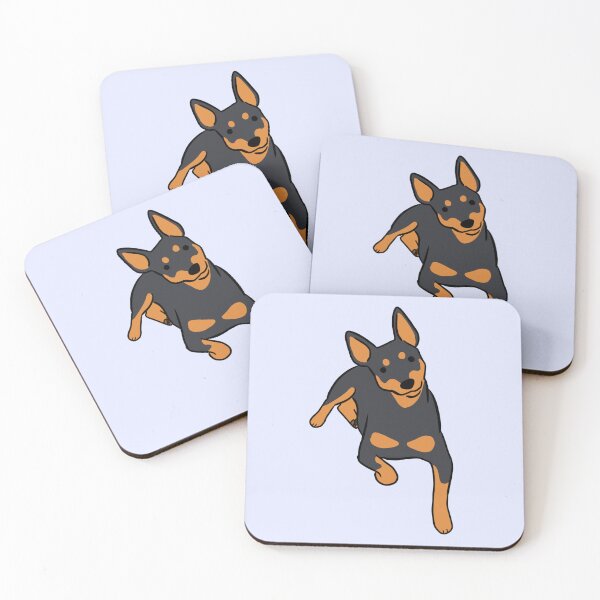 Item preview, Miniature pinscher dog cute illustration  designed and sold by Yarafantasyart.
