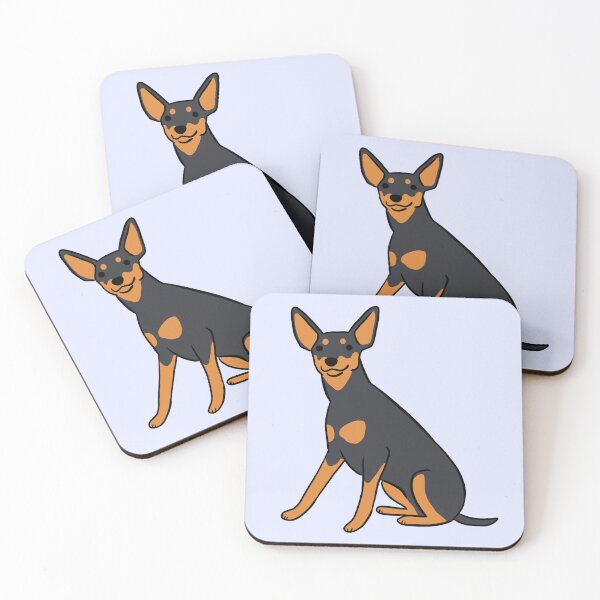 Item preview, Miniature pinscher dog cute illustration  designed and sold by Yarafantasyart.