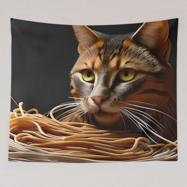 Item preview, Gato comiendo espaguetis designed and sold by doomwalker2010.