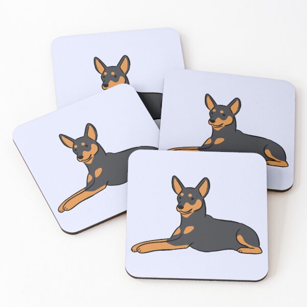 Item preview, Miniature pinscher dog cute illustration  designed and sold by Yarafantasyart.