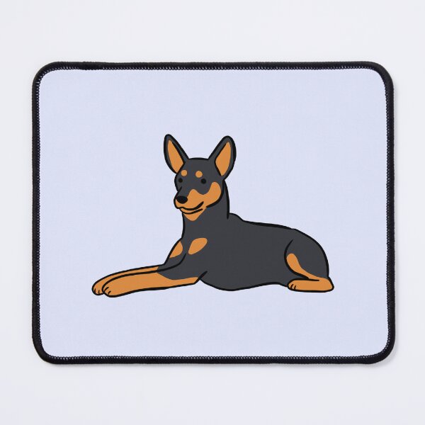 Item preview, Miniature pinscher dog cute illustration designed and sold by Yarafantasyart.