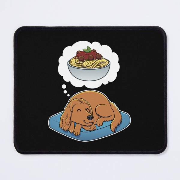 Item preview, English Cocker Spaniel dreaming about Spaghetti Meatballs designed and sold by DoggieDelights.