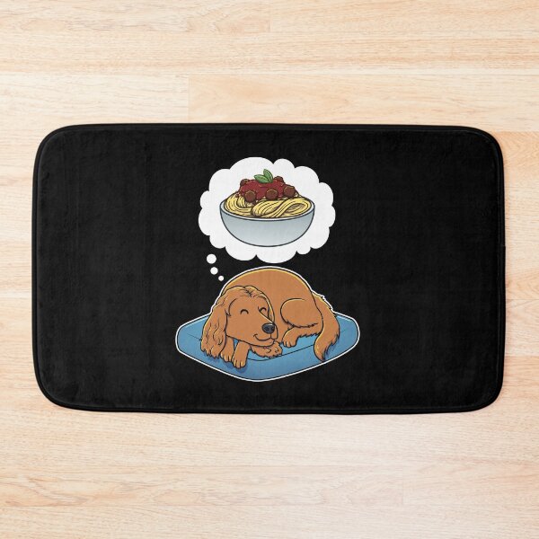 Item preview, English Cocker Spaniel dreaming about Spaghetti Meatballs designed and sold by DoggieDelights.