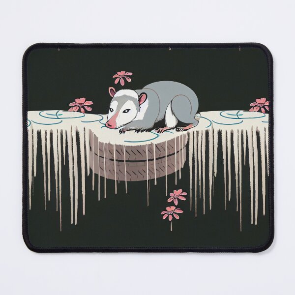 Item preview, Opposum with pink flowers on tires  designed and sold by YeKnot.