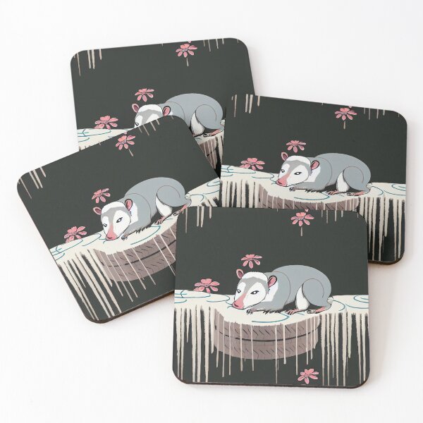 Item preview, Opposum with pink flowers on tires  designed and sold by YeKnot.