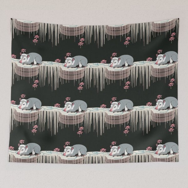 Item preview, Opposum with pink flowers on tires  designed and sold by YeKnot.