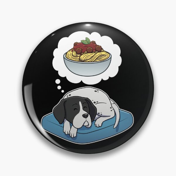 Artikelvorschau, English Pointer dreaming about Spaghetti Meatballs entworfen und verkauft von DoggieDelights.