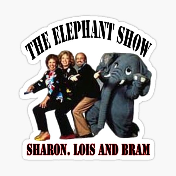 Item preview, Skinamarink Sharon Lois and Bram Elephant Show Retro  Throwback tribute Sticker designed and sold by YanCarrasco12.