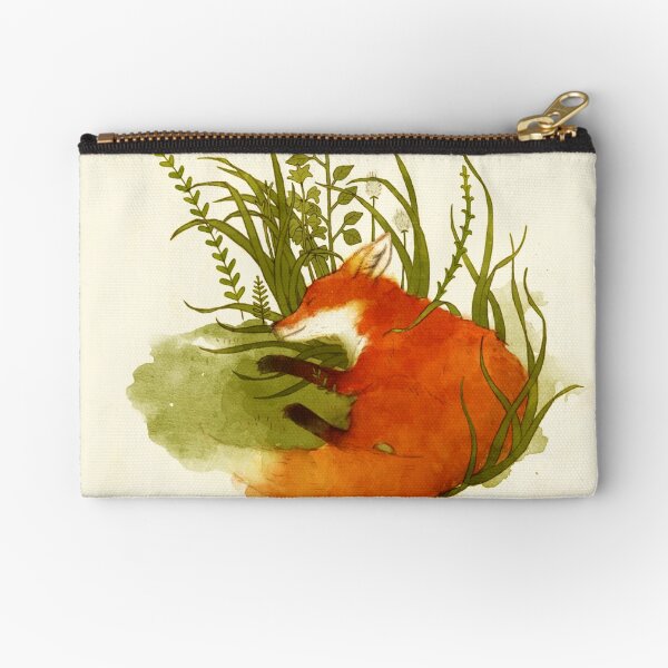 Fox Sleeping Zipper Pouch
