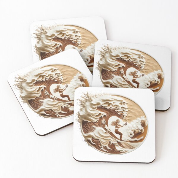Item preview, A cup of latte coffee with decorations designed and sold by MarkasMaiArt.