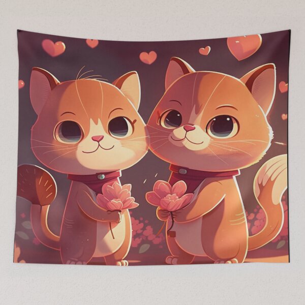 Item preview,  Cats in love designed and sold by Sarvgya Verma.