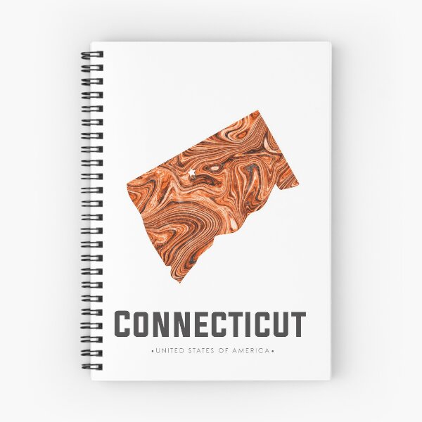 Item preview, Connecticut Map Art Abstract in Brown designed and sold by Studio Grafiikka.