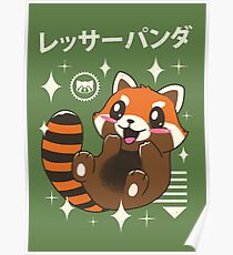 Kawaii roter Panda Poster
