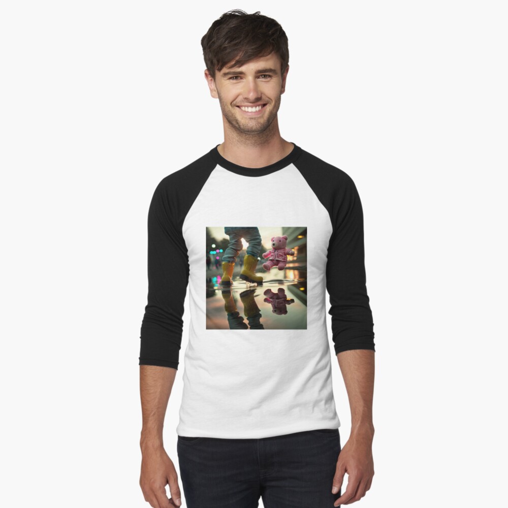 Item preview, Baseball ¾ Sleeve T-Shirt designed and sold by AI-nspiration.
