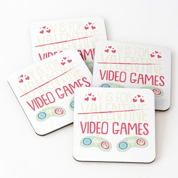 Item preview, V IS FOR VIDEO GAMES NOT FOR VALENTINE FUNNY QUOTE FOR T-SHIRTS designed and sold by Sticky-bubble ⭐️⭐️⭐️.
