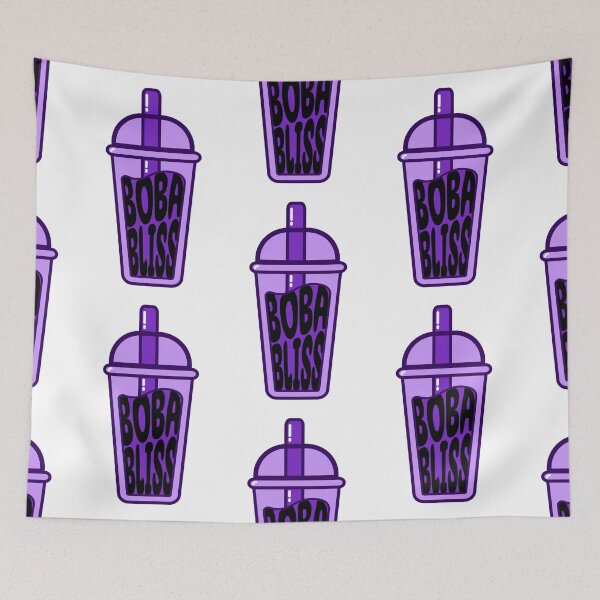 Item preview, Boba Bliss Purple and Black Bubble Tea Cup designed and sold by NexoNourishment.