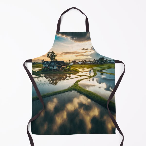 Item preview, Mirror Rice Fields designed and sold by AI Nspiration.