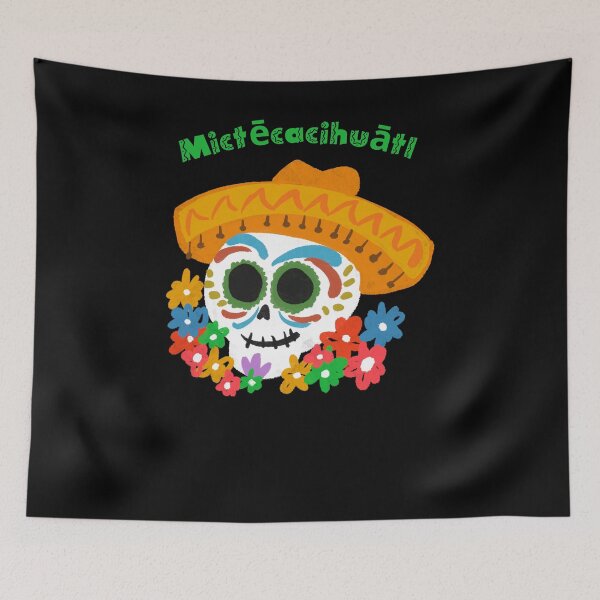 Item preview, Mictecacihuatl - Mexican Skeleton with hat and flowers designed and sold by ElLocoMus.