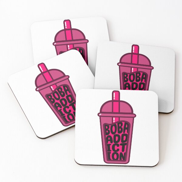 Item preview, Boba Addiction Fuchsia Pink and Black Bubble Tea Cup designed and sold by NexoNourishment.