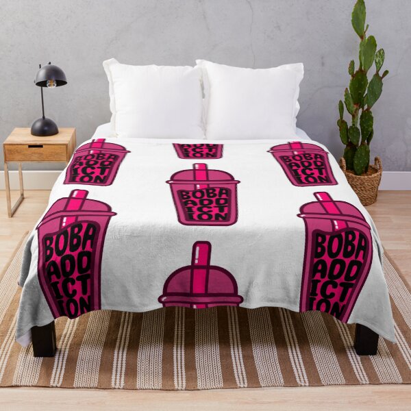 Item preview, Boba Addiction Fuchsia Pink and Black Bubble Tea Cup designed and sold by NexoNourishment.
