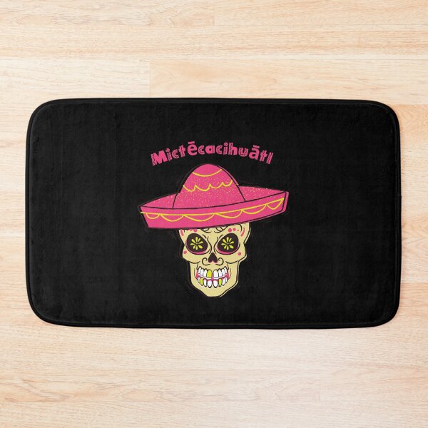 Item preview, Mictecacihuatl - Pink Mexican Skeleton with hat and flowers designed and sold by ElLocoMus.