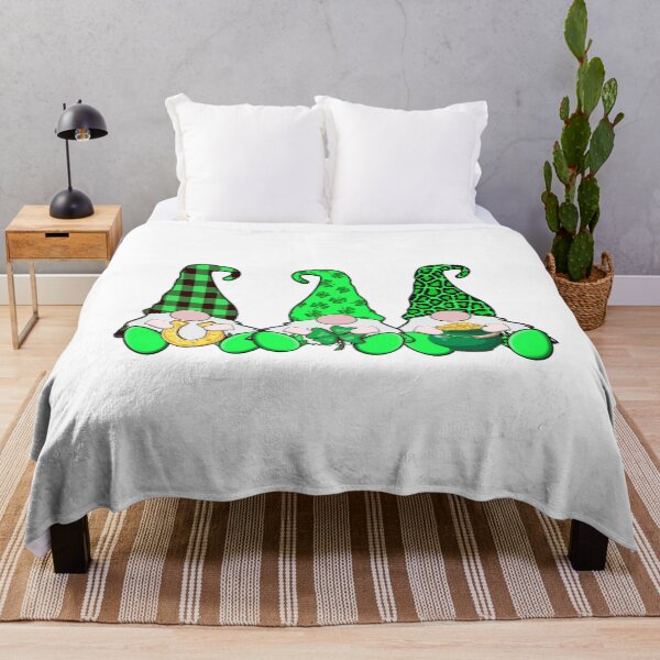 Item preview, 3 Cute Irish Gnome Leprechauns Green Shamrocks designed and sold by funnytshirtemp.