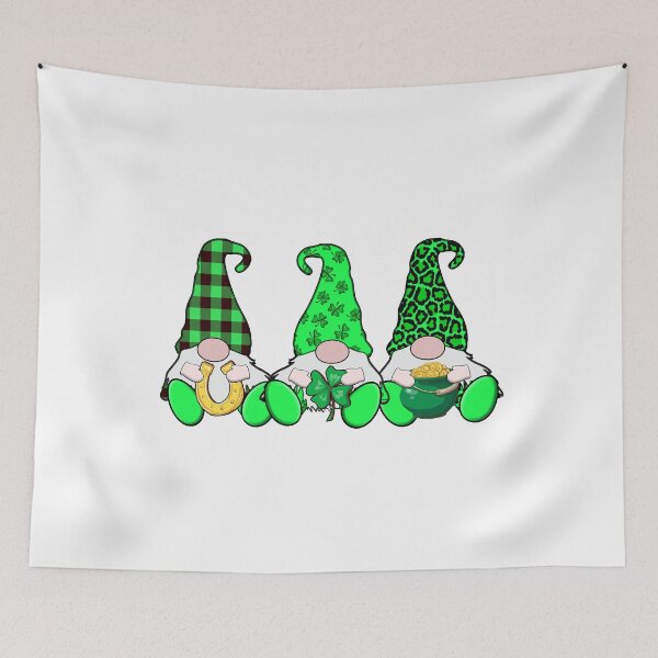Item preview, 3 Cute Irish Gnome Leprechauns Green Shamrocks  designed and sold by funnytshirtemp.