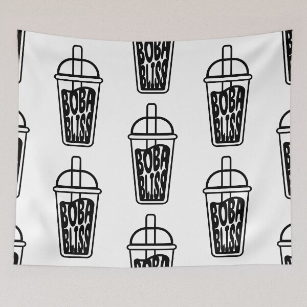 Item preview, Boba Bliss White and Black Bubble Tea Cup designed and sold by NexoNourishment.