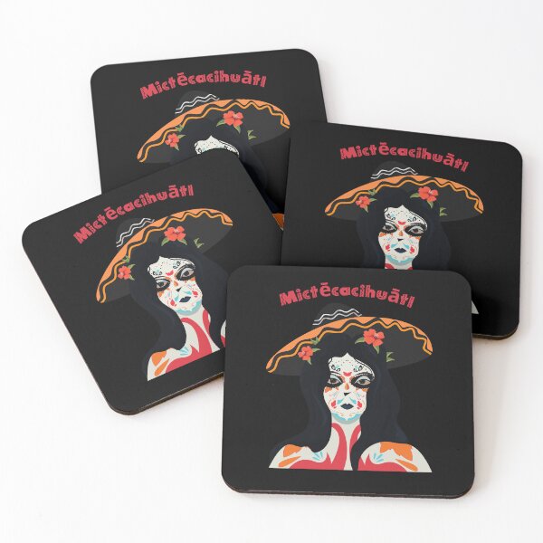 Item preview, Mictecacihuatl - Dark Mexican Skeleton with hat and flowers designed and sold by ElLocoMus.