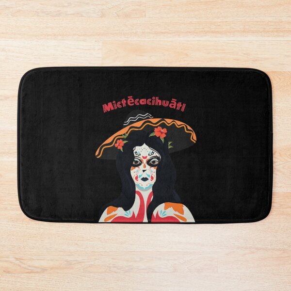 Item preview, Mictecacihuatl - Dark Mexican Skeleton with hat and flowers designed and sold by ElLocoMus.